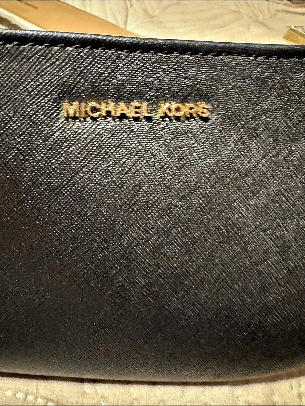 Michael Kors Leather Crossbody Bag in Black New Without Tags